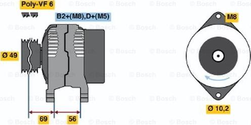 BOSCH 0 124 525 019 - Alternatore autozon.pro