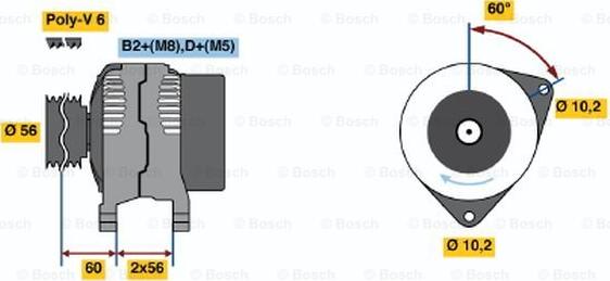 BOSCH 0 124 525 013 - Alternatore autozon.pro