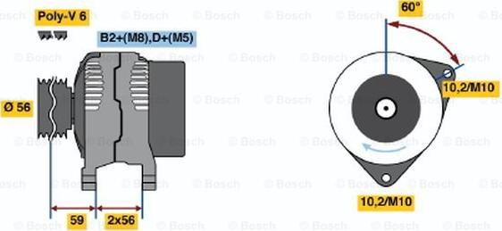 BOSCH 0 986 044 430 - Alternatore autozon.pro