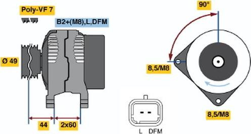 BOSCH 0124525137 - Alternatore autozon.pro