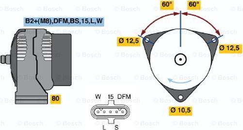 BOSCH 0 124 655 042 - Alternatore autozon.pro