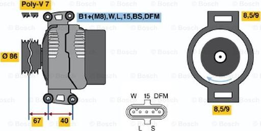 BOSCH 0 124 655 014 - Alternatore autozon.pro