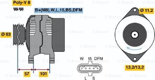 BOSCH 0 124 655 013 - Alternatore autozon.pro