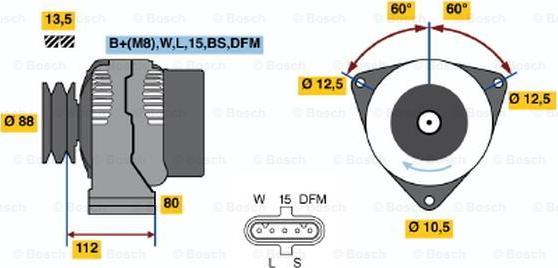 BOSCH 0 124 655 037 - Alternatore autozon.pro