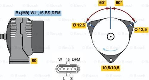 BOSCH 0 124 655 025 - Alternatore autozon.pro