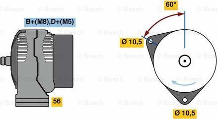 BOSCH 0 124 615 053 - Alternatore autozon.pro