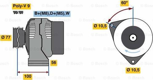 BOSCH 0 124 615 057 - Alternatore autozon.pro