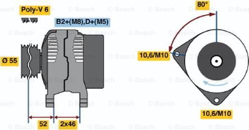 BOSCH 0 124 615 002 - Alternatore autozon.pro