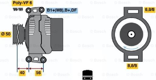 BOSCH 0 124 615 018 - Alternatore autozon.pro