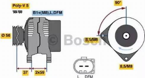 BOSCH 0124615021 - Alternatore autozon.pro