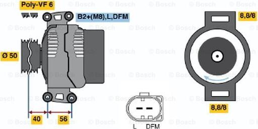 BOSCH 0 124 625 019 - Alternatore autozon.pro