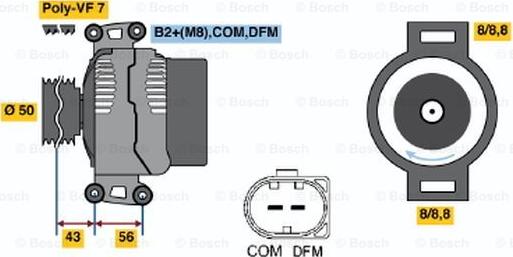 BOSCH 0 124 625 017 - Alternatore autozon.pro