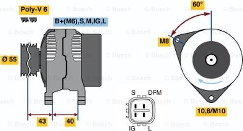 BOSCH 0 124 315 016 - Alternatore autozon.pro