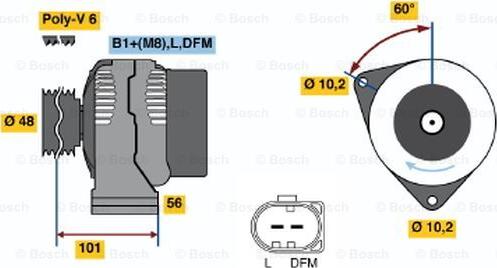 BOSCH 0 124 325 045 - Alternatore autozon.pro