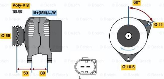 BOSCH 0 124 325 052 - Alternatore autozon.pro