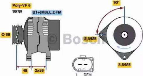 BOSCH 0 124 325 088 - Alternatore autozon.pro