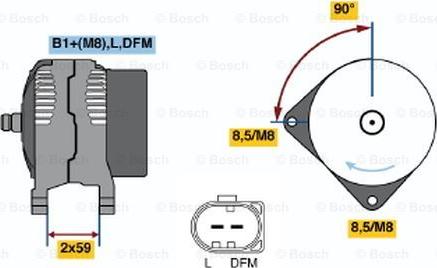 BOSCH 0 124 325 032 - Alternatore autozon.pro