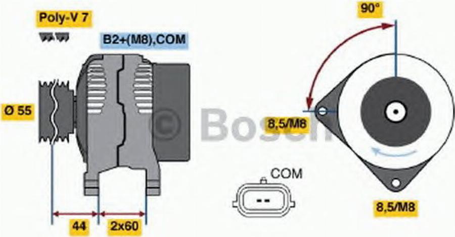 BOSCH 0 124 325 139 - Alternatore autozon.pro