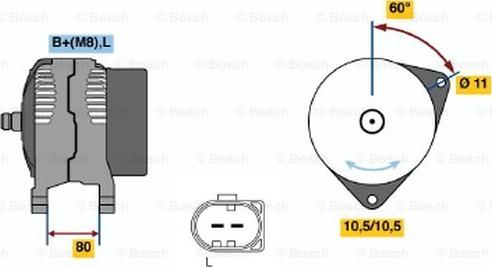 BOSCH 0 124 325 122 - Alternatore autozon.pro