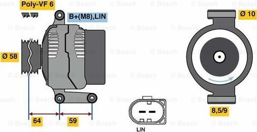 BOSCH 0 125 711 045 - Alternatore autozon.pro