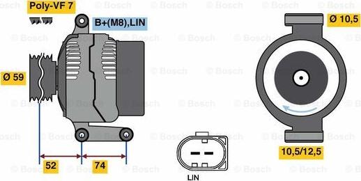 BOSCH 0 125 711 046 - Alternatore autozon.pro