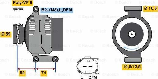 BOSCH 0 125 711 059 - Alternatore autozon.pro