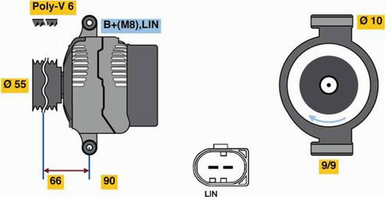 BOSCH 0 125 711 002 - Alternatore autozon.pro