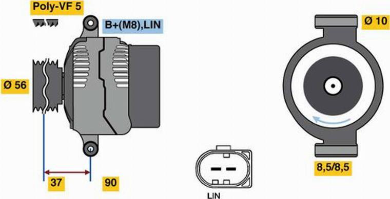 BOSCH 0125711014 - Alternatore autozon.pro