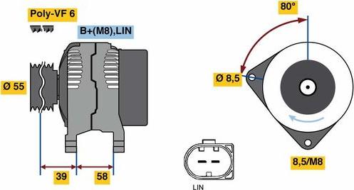 BOSCH 0125711071 - Alternatore autozon.pro