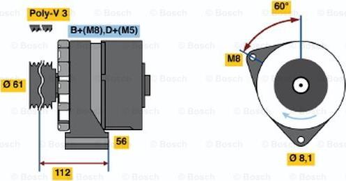 BOSCH 0 120 469 011 - Alternatore autozon.pro