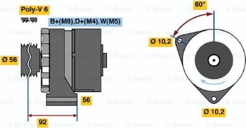 BOSCH 0 120 469 104 - Alternatore autozon.pro