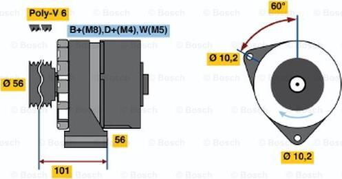 BOSCH 0 120 469 105 - Alternatore autozon.pro