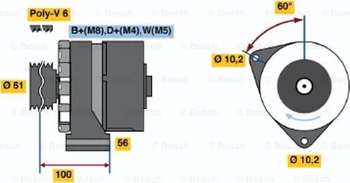 BOSCH 0 120 469 853 - Alternatore autozon.pro