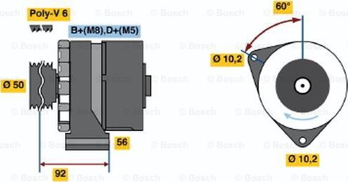 BOSCH 0 120 468 058 - Alternatore autozon.pro