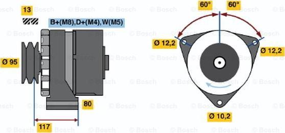 BOSCH 0 120 468 113 - Alternatore autozon.pro