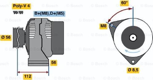 BOSCH 0 120 485 047 - Alternatore autozon.pro