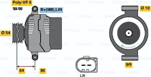 BOSCH 0 121 615 105 - Alternatore autozon.pro