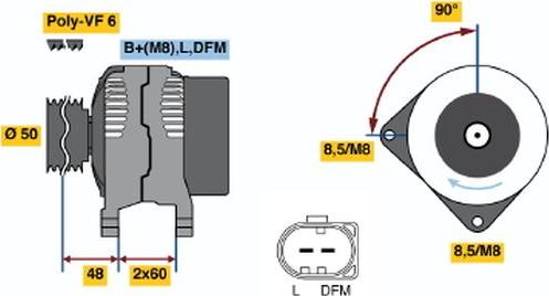 BOSCH 0 121 715 042 - Alternatore autozon.pro