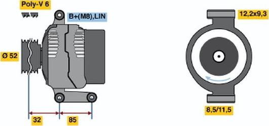 BOSCH 0 121 715 032 - Alternatore autozon.pro