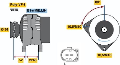 BOSCH 0 121 715 024 - Alternatore autozon.pro