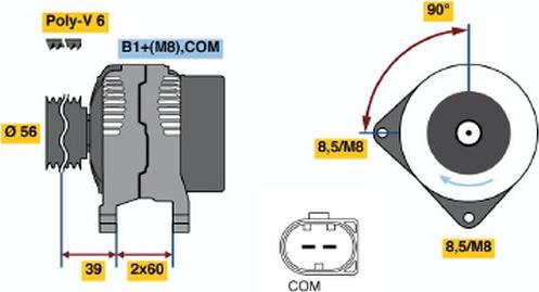 BOSCH 0121715020 - Alternatore autozon.pro