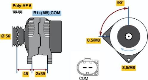 BOSCH 0 121 715 071 - Alternatore autozon.pro