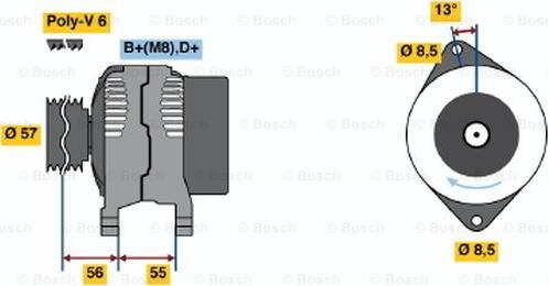 BOSCH 0 123 545 001 - Alternatore autozon.pro