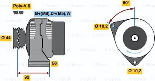 BOSCH 0 123 540 002 - Alternatore autozon.pro