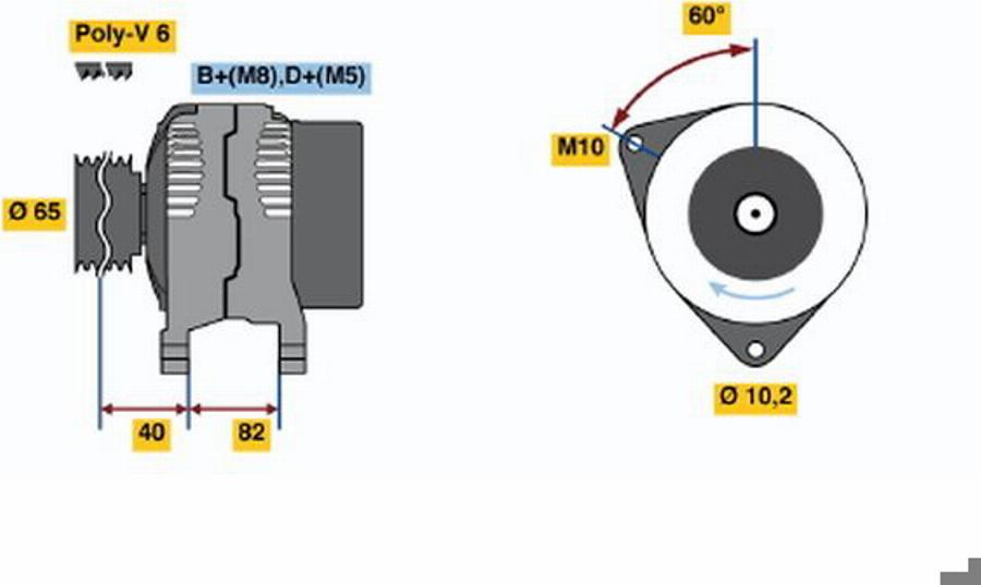 BOSCH 0123505007 - Alternatore autozon.pro