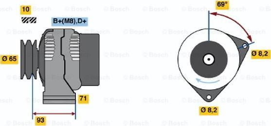 BOSCH 0 123 500 005 - Alternatore autozon.pro