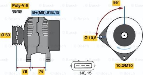 BOSCH 0 123 515 022 - Alternatore autozon.pro