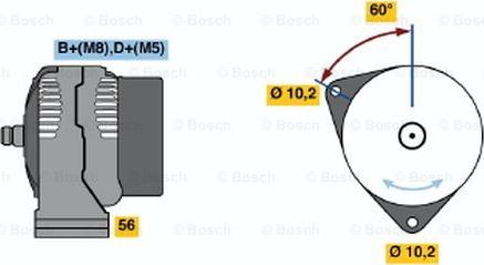 BOSCH 0 123 510 060 - Alternatore autozon.pro