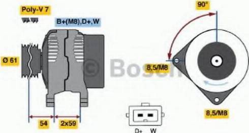 BOSCH 0 123 510 007 - Alternatore autozon.pro