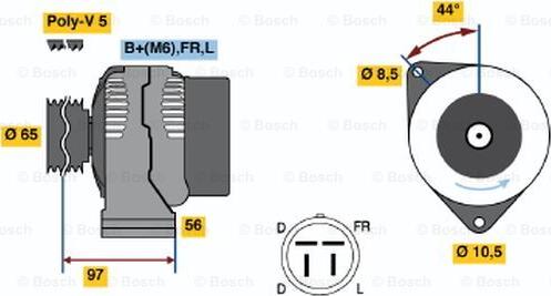 BOSCH 0 986 040 830 - Alternatore autozon.pro